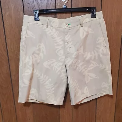 Lily Pulitzer Everglades Flat Front Fish Bones Men's Shorts Sz 36 • $49