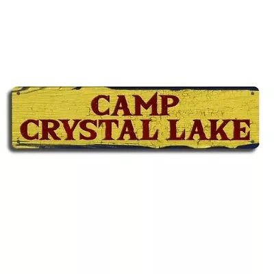 Crystal Lake Camp Signs (4''x16''/10cm*40cm) Vintage Metal Tin Sign Home Decor • $13