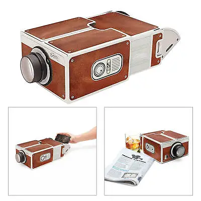 £12.35 • Buy Smart Phone Projector Portable DIY Home Cinema TV Screen For IPhone/Android