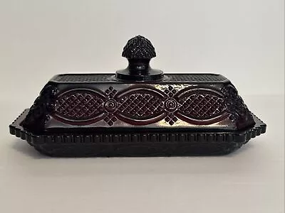 Covered Butter Dish - Avon 1876 Cape Cod Collection Ruby Red • $19.99