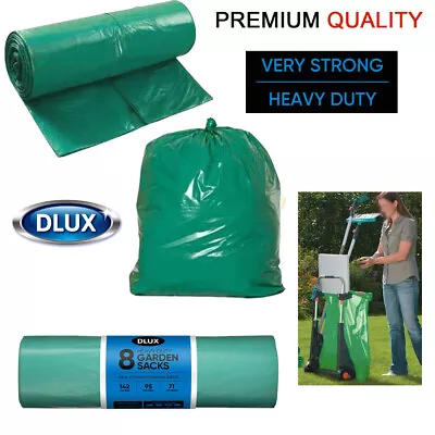 £7.19 • Buy 75L Large Garden Waste Bags Refuse Heavy Duty Strong Waste Sacks Rubbish Bin Bag