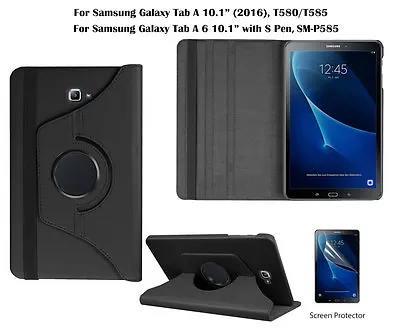  360°Rotate PU Leather Case For Samsung Galaxy Tab A 10.1  Or A  10.1  S Pen • $4.98