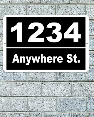 Personalized Home Address Sign Aluminum 12 X8  Custom House Number Street Plaque • $14.45