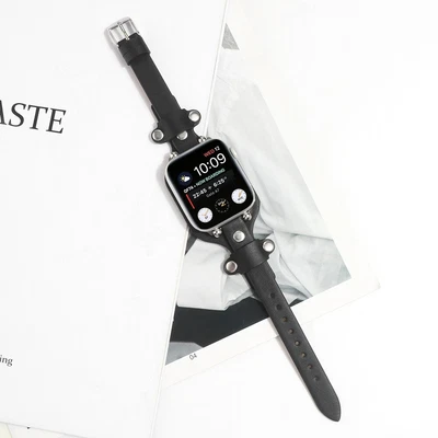 $18.99 • Buy Genuine Leather Apple Watch Band Strap IWatch Series 7 SE 6 5 4 3 2 1 38mm-45mm