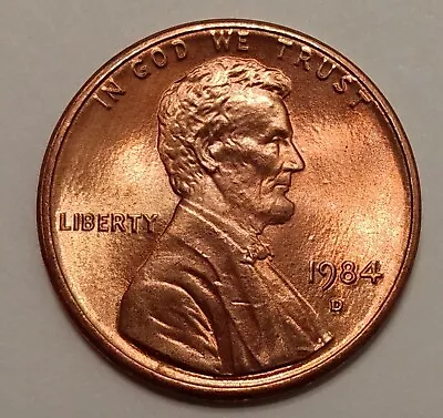 1984-D Lincoln Cent ~ Gem Mint State ~ RB • $1.60