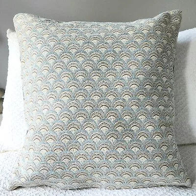 Designer Brunschwig & Fils Duckegg Textured Velvet Cushion Cover 45x45 Or 50x50  • $80