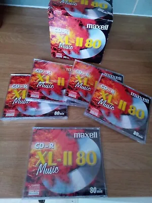 Maxell CD-R80 XL-II 80 Mins Music Audio Blank Recordable Disc CDR - NEW & SEALED • £10