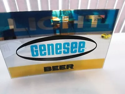 Genesse Light Beer Mirror Plastic Wall Hanging 17  X 12  Vintage • $21.99