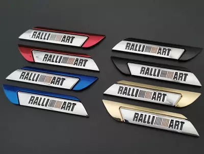 2pcs New MITSUBISHI Ralliart Car Side Wing Fender Emblem Badge Sticker • $12.99
