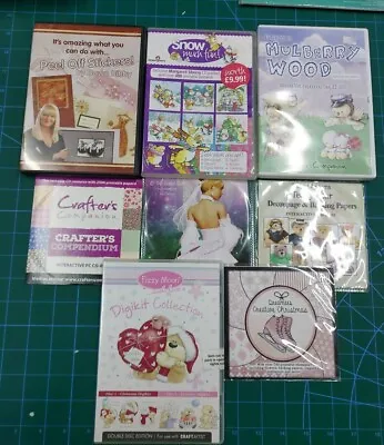 Joblot 8 Card Making Cd Roms/dvd Crafters Companion  Dreamees + Others As Pic • £6