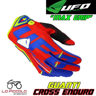 Pair Gloves Protective Cross Enduro MX UFO Blaze Red Size XL • $31.03