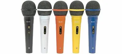 QTX 173.854 Plastic 80Hz To 14kHz DM5X Set Of 5 Individually Colour Microphones • £27.92