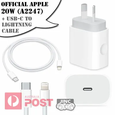 $54.95 • Buy Original Genuine Apple A2247 20W IPhone12 IPhone 11 12 Pro Max Mini WALL CHARGER