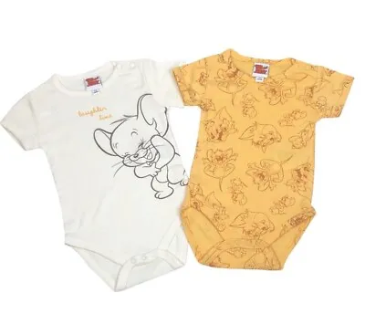 2 Pack TOM & JERRY 100% Cotton Baby Toddler Babygrow Bodysuit Vest Top Romper UK • £4.97