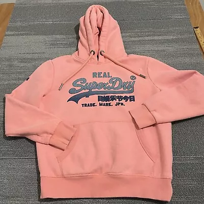 Superdry Hoodie Mens Extra Large Pink Fleece Vintage Goods Sweatshirt Sweater • $51.69