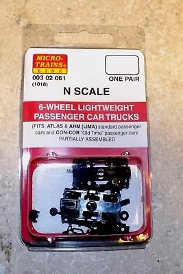 N Scale Micro-Train Couplers (1018) 6 WHEEL PASS. TRUCK  # 003 02 061 • $16.20