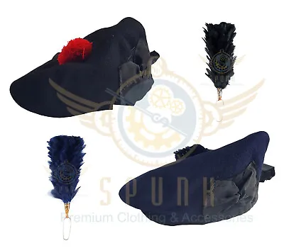 Scottish Balmoral Kilt Bonnet Hat Highlander Piper Military KILT Cap 100% Wool  • $34.20