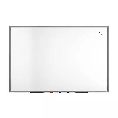 TRU RED Magnetic Porcelain Dry Erase Board Gunmetal Frame 6' X 4' (TR61187) • $349.99