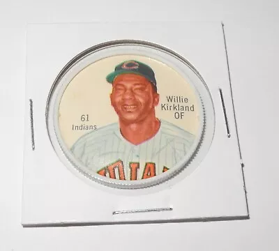 1962 Salada Tea Baseball Coin Pin 61 Willie Kirkland Cleveland Indians Near Mint • $2.96