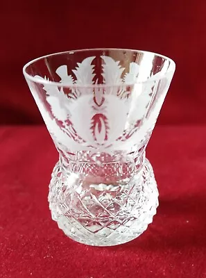 Edinburgh Crystal Thistle Pattern - Large Tot / Shot Glass • £30