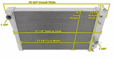 Cold Champion 2 Row Radiator For 1984 - 1990 Chevy Corvette Small Block V8 Eng • $208