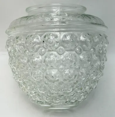 VTG MCM Hobnail Glass Light Cover Round Clear Textured Ceiling Shade Decor 5.5  • $13.47