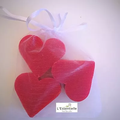 3 Guest Natural Soaps Handmade  SLS & PARABEN FREE RASPBERRY Scent Gift Sets • £0.99