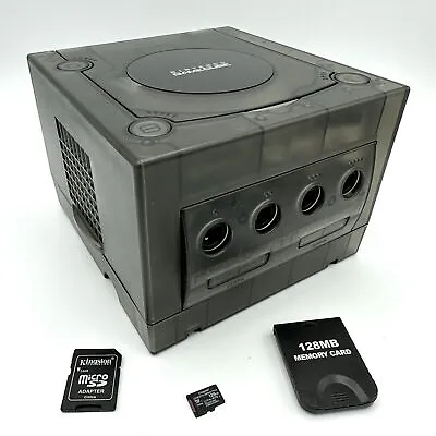 Nintendo GameCube Smoke Clear Custom Console PICOBOOT DOL-001 Swiss 128GB Memory • $199.95