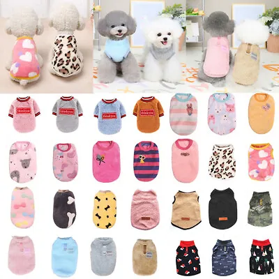 £4.79 • Buy Pet Fleece Clothes Puppy Dog Jumper Sweater Small Puppy Chihuahua Cat Outfit UK