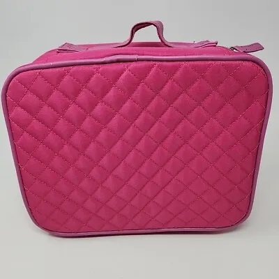 Lori Greiner Pink Hanging Travel Toiletry Jewelry Organizer Makeup Cosmetic Bag  • $12.99