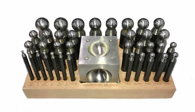 36pc Dapping Doming Block Punch Set Dapping Hardened Steel Punch Set Rdgtools • £69.50