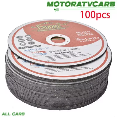 ALL-CARB 100Pcs 6 ×.045 ×7/8  Cut-off Wheel Metal & Stainless Steel Cutting Disc • $56.38