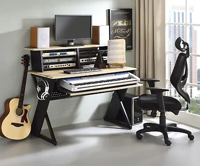 Annette Music Desk Wood Music Desk In Natural & Black Finish • $359.09