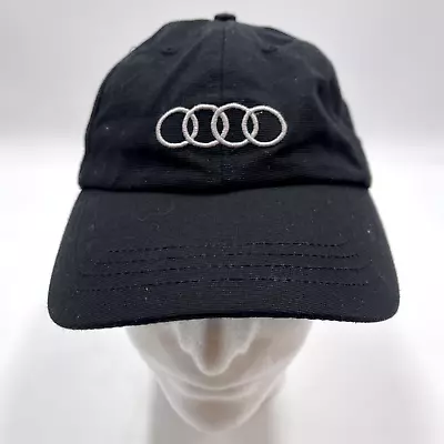 $19.49 • Buy Audi Hat Cap Strap Back Mens Black Cotton Racing Never Follow
