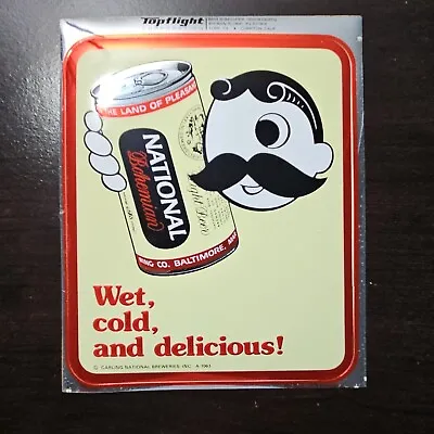 Vintage National Bohemian Mr Boh Beer Door Push Advertising Decal Sticker • $29.99