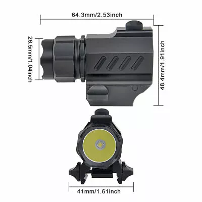 For Glock 17 Rail Mounted Compact Tactical Rifle Gun Light Weapon LED Flashlight • $15.99