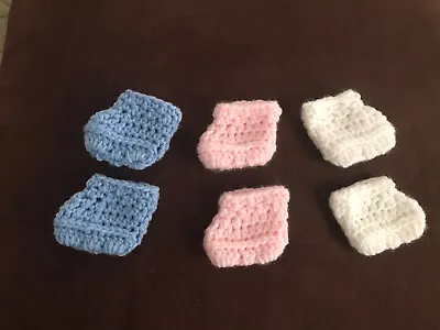 Crochet Baby Shoes Crochet Baby Booties Crochet Doll Shoes Doll Booties BPW • $5