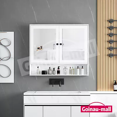 Bathroom Cabinet Mirror Vanity Medicine Shaving Organizer Wall Storage Cupboard • $109.39