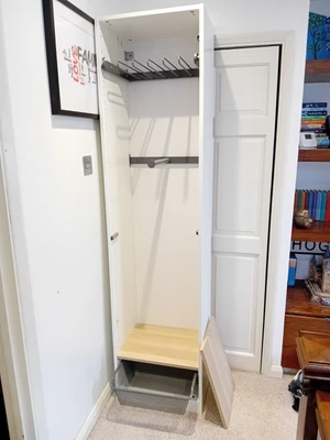 £40 • Buy Ikea Pax Wardrobe 50x35x201 With 1x Draw Basket, 2x Shelves & 2x Hanging Rails