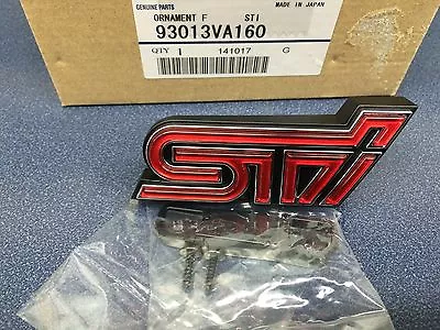 $49.99 • Buy 2015-17 Subaru Impreza WRX STi Front Grille Badge Emblem Genuine OEM 93013VA160
