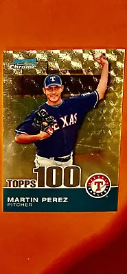 2010 Martin Perez Bowman Chrome Topps 100 Prospects Rookie Superfractor #’d 1/1 • $124.99