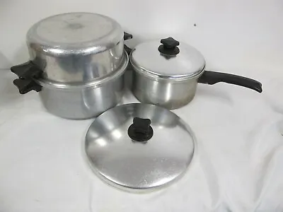 5 Pcs Vintage Miracle Maid West Bend Aluminum Sauce Pan - Stock Pot Dutch Oven • $24.95