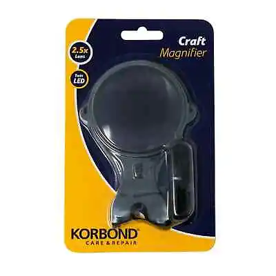 Korbond Craft Magnifier Twin Led Magnifying Glass Embroidery Needlework 190020 • £6.49