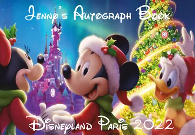 A6 Personalised Mickey Christmas Autograph Book Memory Holiday Disney Inspired • £6.98