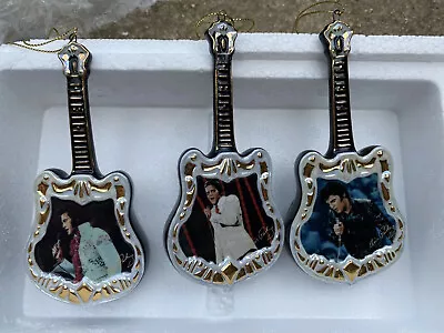 The Bradford Exchange Elvis Guitar Ornaments  • $50