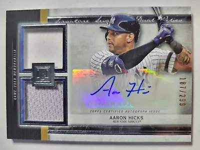 Aaron Hicks 2020 Topps Museum Duel Relic /299 Auto Autograph New York Yankees • $12.95