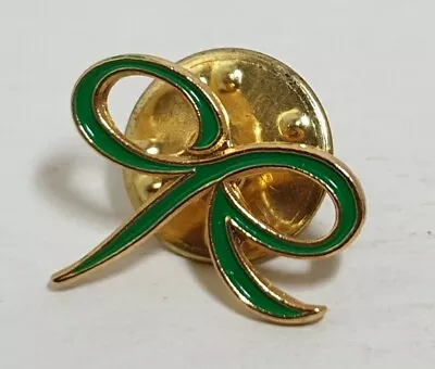 Macmillan Cancer Relief Green Bow Pin Badge Charities Charity Retro Collectable • £3.99