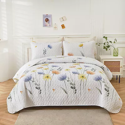 Luxury Bedspread Throw Quilted Comforter Bedding Large Sofa Cover Double Size UK • £30.99