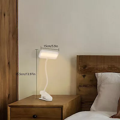 Dimmable LED Desk Light Touch Sensor Table Bedside Reading Lamp USB Rechargeable • $6.51