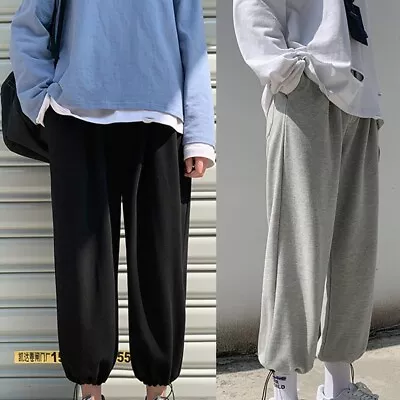 Pants Straight Leg Pant Sports Slacks Parties Summer Drawstring Korean • $21.60